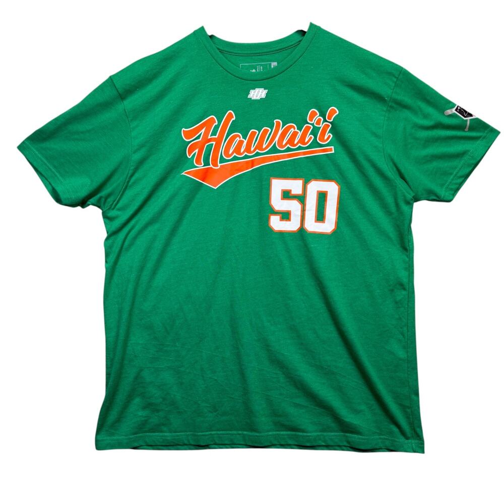 HH Hawaii Jersey Diamond Tee Les Murakami Baseball Team Green Adult 2XL